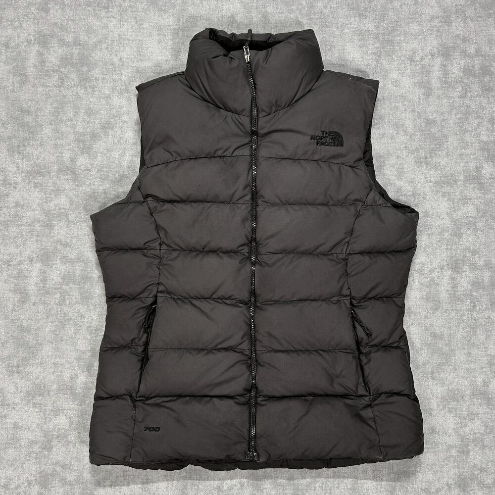 The North Face Nuptse 700 Down Fill Vest Womens Small Black Puffer Winter